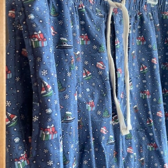 VINEYARD VINES Men's Christmas Cotton Santa Whale Lounge Pajama Pants - Picture 7 of 15